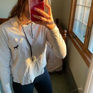 Gray cropped long sleeve